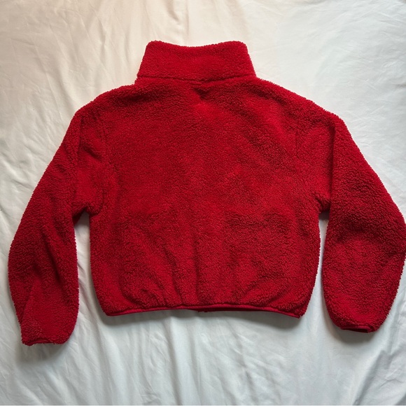 Old navy Sherpa red full zip jacket size small - Picture 3 of 5